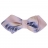 Noeud Papillon Fantaisie à pointes en soie rose et motifs dégradés bleus et jaunes