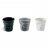 pack 3 cappuccino froisse 18cl blanc/gris/noir REVOL