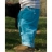 Pantalon fille velours côtelé à revers Aqua
