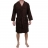 Peignoir à capuche en boucle de coton Marron écorce