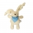 Peluche coton bio Lapin bandana bleu
