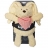Peluche coton bio Lapin bandana rose