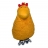 Peluche musicale coton bio - Poule Erna