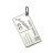Pendentif carte postale 'je t'aime'
