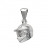 Pendentif casque moto cross argent