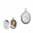 Pendentif cassolette forme ovale argent