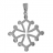 Pendentif croix argent rhodié occitane