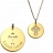 Pendentif croix céleste or jaune