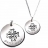Pendentif croix mimosa argent