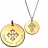 Pendentif croix occitane plaqué or