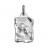 Pendentif grand parchemin brillant gémaux argent