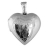 Pendentif gros coeur cassolette motif argent