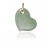 Pendentif or coeur jade