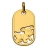 Pendentif plaque gi enfant chien pl.or