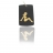 PENDENTIF PLAQUE ONYX 'PIN'UP' OR