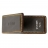 PINCE A BILLETS EN CUIR CHOCOLAT - Surpiqures Oranges