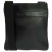 POCHETTE MARC CUIR NOIR - Surpiqures Bleues