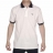 Polo blanc manches courtes, col bleu marine