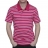 Polo manches courtes fuschia à rayures blanches ciel et rose pâle