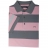 Polo manches courtes rayures roses et grises
