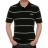Polo piqué noir rayé manches courtes Calvin Klein
