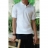 Polo slim fit manches courtes en coton Blanc