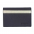 Porte-cartes simple en cuir Pleine Fleur ton Myrtille et Gris glacier