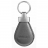 Porte clef en cuir coloris Gris Orage