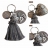Porte clefs gris Petits tresors