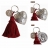 Porte-clefs rouge Petits trésors