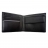 PORTEFEUILLE 2 VOLETS CUIR NOIR - Format Italien