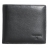 Portefeuille porte-monnaie à 2 volets en cuir noir