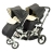 Poussette jumeaux Noire et Beige