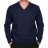 Pull Col V Bleu marine en laine