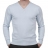 Pull Col V en Coton Bleu ciel