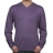 Pull Col V Gentleman Farmer Mauve en Fibre de Bambou