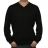 Pull Col V Gentleman Farmer Noir en Fibre de Bambou
