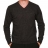 Pull Col V Gris anthracite en laine