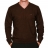 Pull Col V Marron <a title='Offrir du chocolat à la saint-valentin' href='http://www.familyby.com/boutiques/detailCategorie/4222' style='text-decoration:none; color:#333'><strong>chocolat</strong></a> en laine