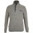 Pull Gris chiné Col montant boutonné en laine