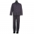 Pyjama : veste col chemise et pantalon Bleus rayés rouge-fuschia 100 % coton