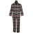 Pyjama Arthur : Veste et pantalon d'intérieur Pilou à carreaux noirs et rouges