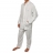 Pyjama Arthur: Veste et pantalon blancs à rayures bleues