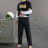 Pyjama Athena Sport long col rond noir