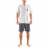 Pyjama Bermuda et tee-shirt : 'Ce matin je reste au paddock'