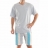 Pyjama Bermuda et tee-shirt : Lanzarote Bleu