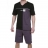 Pyjama court Athena casual col V noir-anthracite