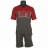 Pyjama court Athena Essentiel, Col V, Rouge Poivre et Anthracite