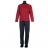 Pyjama long col rond Rouge 100 % coton