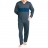 Pyjama long col V anthracite